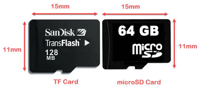 Similarities Between TF Cards And microSD Cards