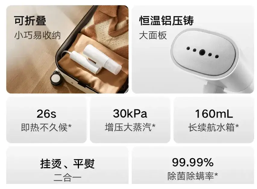 Xiaomi Mijia Handheld Garment Steamer 2 specs